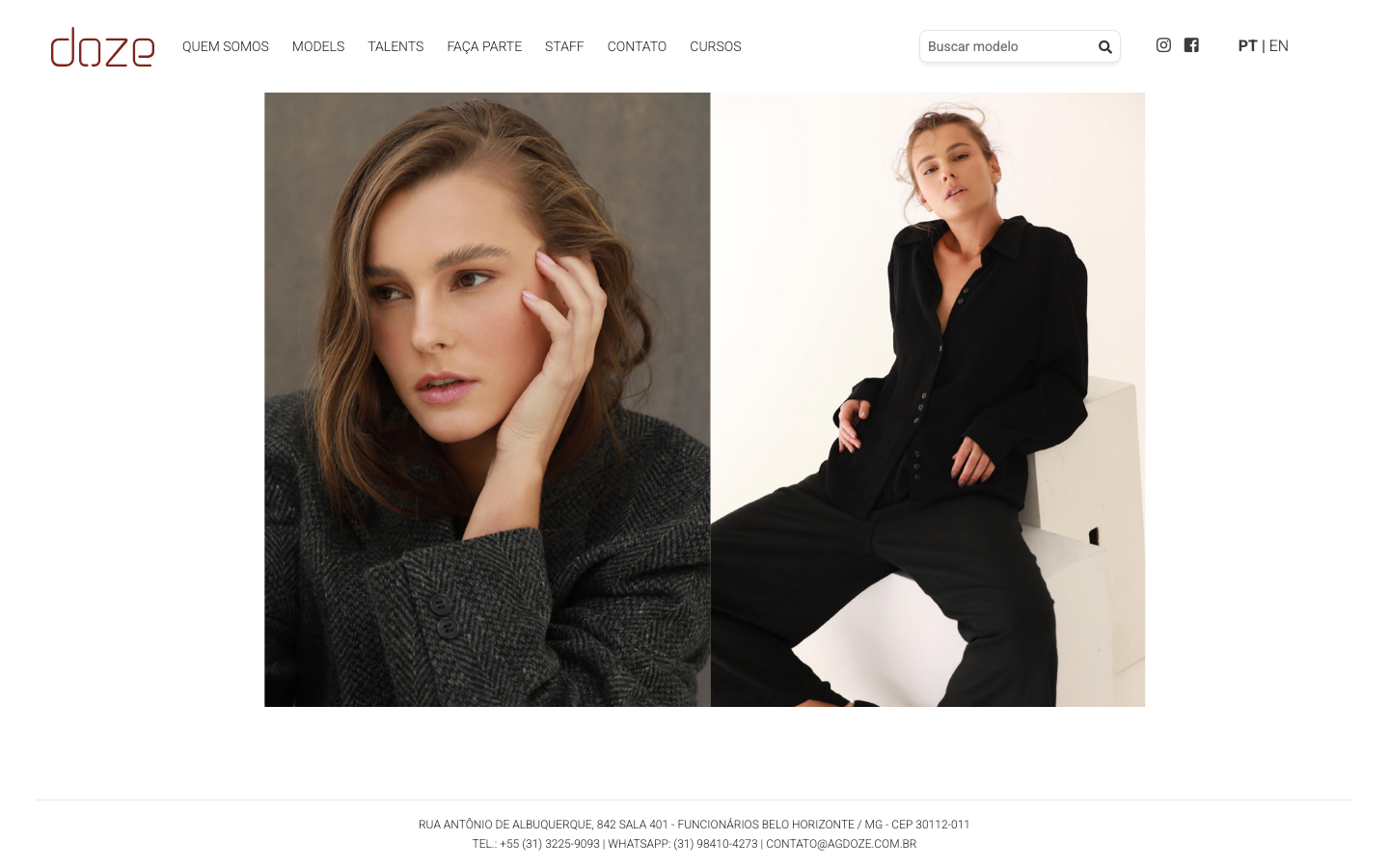 Página inicial do site original da Agência Doze